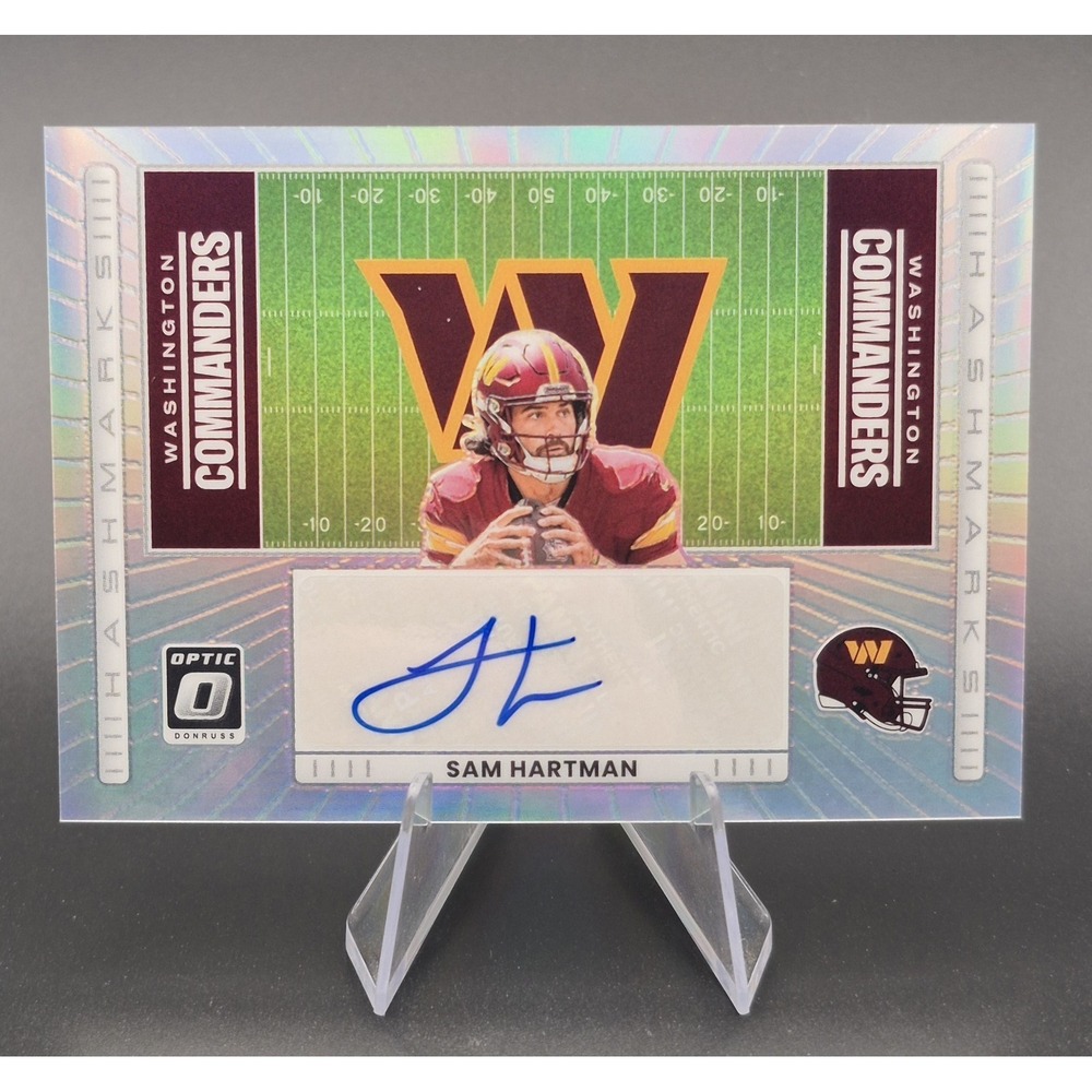 2025 Donruss Optic Sam Hartman #HM-SH Hash Marks Autograph Prizm Commanders‎